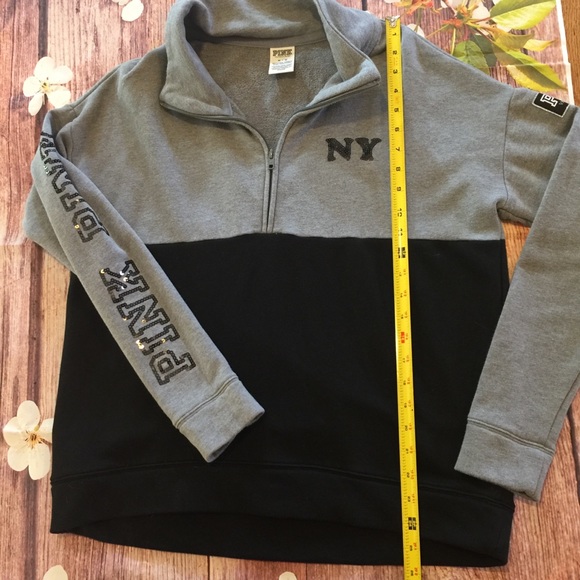Vs pink NEW YORK  bling quarter zip liberty - Picture 6 of 8